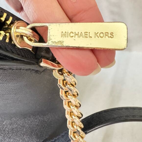 Michael Kors Black Leather Crossbody Handbag - Picture 11 of 16